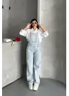 Pantolon Kar Yıkama Salopet Mavi D2514