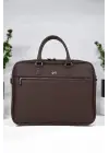 Premium Unisex Kahverengi Laptop & Evrak Çantası 13-14.6 inç