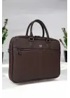 Premium Unisex Kahverengi Laptop & Evrak Çantası 13-14.6 inç