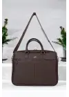Premium Unisex Kahverengi Laptop & Evrak Çantası 13-14.6 inç