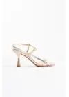 Rossie Kadın Altın Topuklu Sandalet