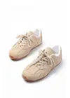 Rs-01 Bej Süet İnce Taban Günlük Spor Ayakkabı