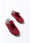 Rs-01 Bordo Süet İnce Taban Günlük Spor Ayakkabı