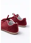 Rs-01 Bordo Süet İnce Taban Günlük Spor Ayakkabı