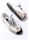 Rs-02 Beyaz Garni İnce Taban Günlük Spor Ayakkabı