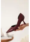 Seraphine Kadın Bordo Rugan Topuklu Ayakkabı