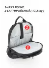 Siyah Basic 17,3 inç Unisex Laptop Sırt Çantası