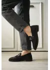 Siyah Kadın Loafer Metal Tokalı Rahat Günlük Ayakkabı TR30MS02A