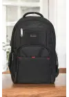 Siyah Sportif Darbe Emici Su Geçirmez 13,3-14 inç Laptop Sırt Çantası