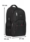 Siyah Sportif Darbe Emici Su Geçirmez 13,3-14 inç Laptop Sırt Çantası