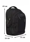 Siyah Sportif Darbe Emici Su Geçirmez 14-16 inç Laptop Sırt Çantası