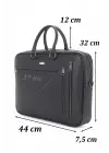 Siyah Unisex 17,3 inç Evrak-Laptop Çantası