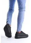 Boost Bağcıklı Cilt Erkek Günlük Sneaker Siyah Ayakkabı
