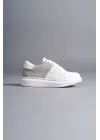 Boost Bağcıklı Cilt Süet Erkek Günlük Sneaker Beyaz-Gri Ayakkabı