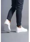 Cool Bağcıklı Cilt Erkek Günlük Spor Klasik Beyaz Ayakkabı