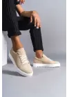 Cool Bağcıklı Süet Erkek Günlük Spor Klasik Krem Ayakkabı
