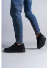 Cool Bağcıklı Süet Erkek Günlük Spor Klasik Siyah Ayakkabı