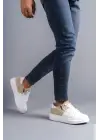 Tb155 Warrior Bağcıklı Ve Fermuarlı Cilt Süet Erkek Günlük Sneaker Ayakkabı Csbt - Beyaz/krem