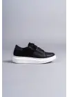 Tb155 Warrior Bağcıklı Ve Fermuarlı Cilt Süet Erkek Günlük Sneaker Ayakkabı Csbt - Siyah
