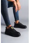 Hippo Bağcıksız Cilt Erkek Günlük Sneaker Siyah Ayakkabı