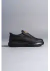 Hippo Bağcıksız Cilt Erkek Günlük Sneaker Siyah Ayakkabı