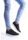 Tb165 Elite Bağcıklı Cilt Erkek Günlük Sneaker Ayakkabı Cbt - Siyah