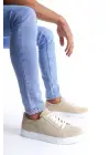 Tb165 Elite Bağcıklı Süet Erkek Günlük Sneaker Ayakkabı Sbt - Krem