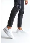 Estilo X Bağcıksız Cilt Erkek Günlük Spor Klasik Beyaz Ayakkabı