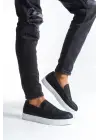 Estilo X Bağcıksız Cilt Erkek Günlük Spor Klasik Siyah Ayakkabı