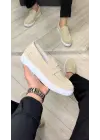 Tb180 Estilo X Bağcıksız Süet Erkek Günlük Spor Klasik Ayakkabı Sbt - Krem