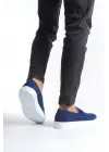 Estilo X Bağcıksız Süet Erkek Günlük Spor Klasik Lacivert Ayakkabı
