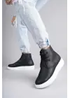 Tb207 Oslo Bağcıklı Cilt Erkek Günlük Spor Bot Bt - Siyah