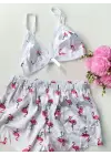 Şortlu Sexy Filamingolu Takım