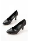 Siyah Günlük 9 Cm Topuklu Bayan Stiletto Ayakkabı