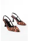 Leopar Günlük 7 Cm Topuklu Bayan Ayakkabı