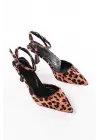 Leopar Günlük 7 Cm Topuklu Bayan Ayakkabı