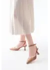 St-004 Vizon Rugan Günlük 7 Cm Topuklu Bayan Ayakkabı