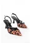 Leopar Günlük 7 Cm Topuklu Bayan Ayakkabı