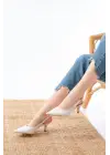 ST-1152 Beyaz Günlük 7 cm Topuklu Kadın Ayakkabı
