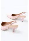ST-1152 Pembe Rugan Günlük 7 cm Topuklu Kadın Ayakkabı