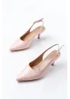 ST-1152 Pembe Rugan Günlük 7 cm Topuklu Kadın Ayakkabı