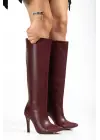 Syt-2004 Bordo Günlük Bayan Çizme