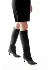 Syt-2025 Siyah Cilt  Günlük Kadın Çizme