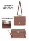 Taba Vintage Klasik Tarz A4 Kağıt Uyumlu Evrak Çantası