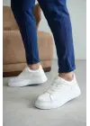 Tb-b2 Terzi Bey Beyaz Cilt Günlük Erkek Ayakkabı