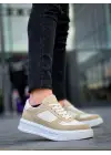 Tb-x8 Terzi Bey Bej Keten Süet Yüksek Taban Günlük Spor Ayakkabı