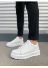 Tb007 Alba Bağcıksız Cilt Erkek Günlük Sneaker Ayakkabı Cbt Beyaz