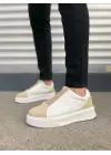 Tb007 Alba Bağcıksız Süet Cilt Erkek Günlük Sneaker Ayakkabı Scbt Bej/beyaz