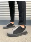 Tb007 Alba Bağcıksız Süet Erkek Günlük Sneaker Ayakkabı Sst Gri/siyah