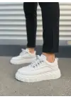 Tb010 Cloud Bağcıklı Cilt Erkek Günlük Sneaker Ayakkabı Cbt - Beyaz